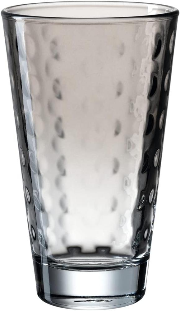 Leonardo Trinkglas Optic, Becher, Wasserglas, Kalk-Natron Glas, grau, 300 ml, 025899 Bild 1