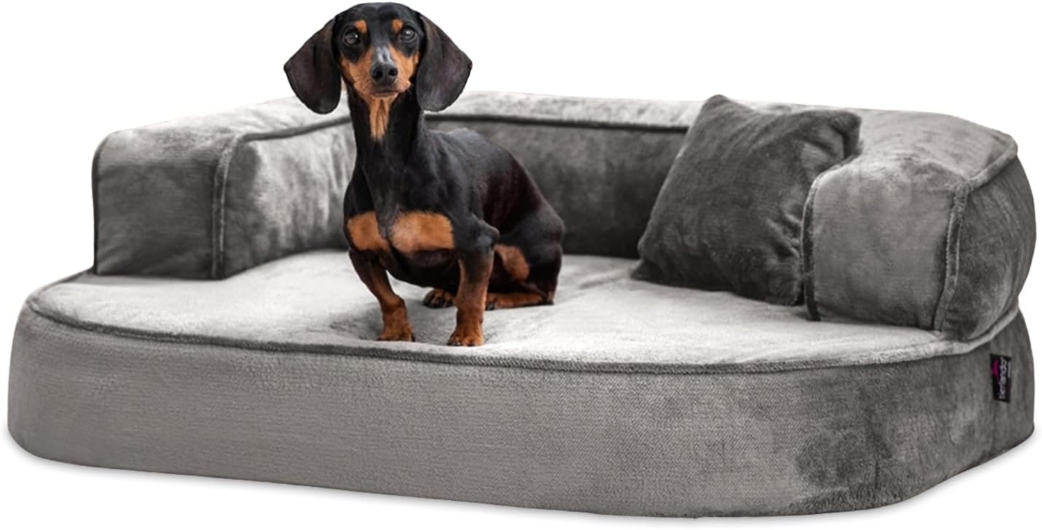 SHARLEEN Orthopädisches Hundesofa - 06 Grau, 100x80cm Bild 1