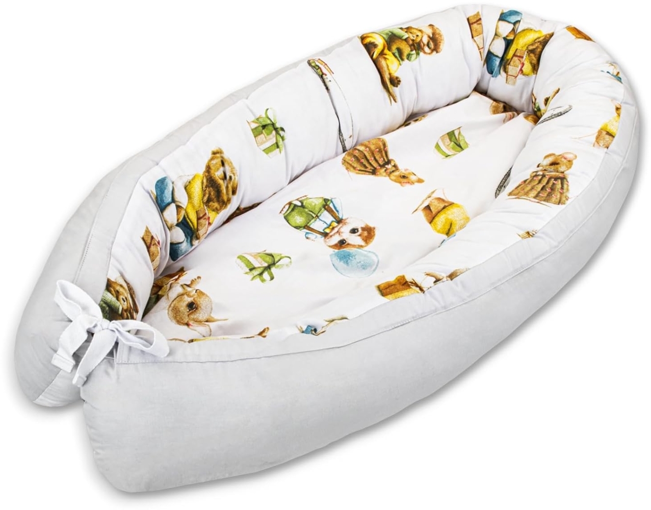 LULANDO Babynest, multifunktionales Kuschelnest für Babys und Säuglinge, Standard 100 von Oeko-Tex, Nestchen, Reisebett, 100% Baumwolle, antiallergisch, hergestellt in der EU Bild 1