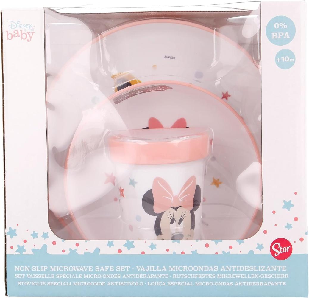 Disney Baby Kindergeschirr Set 3 teilig für Mikrowellen Mickey / Minnie Motiv Minnie Mouse Bild 1