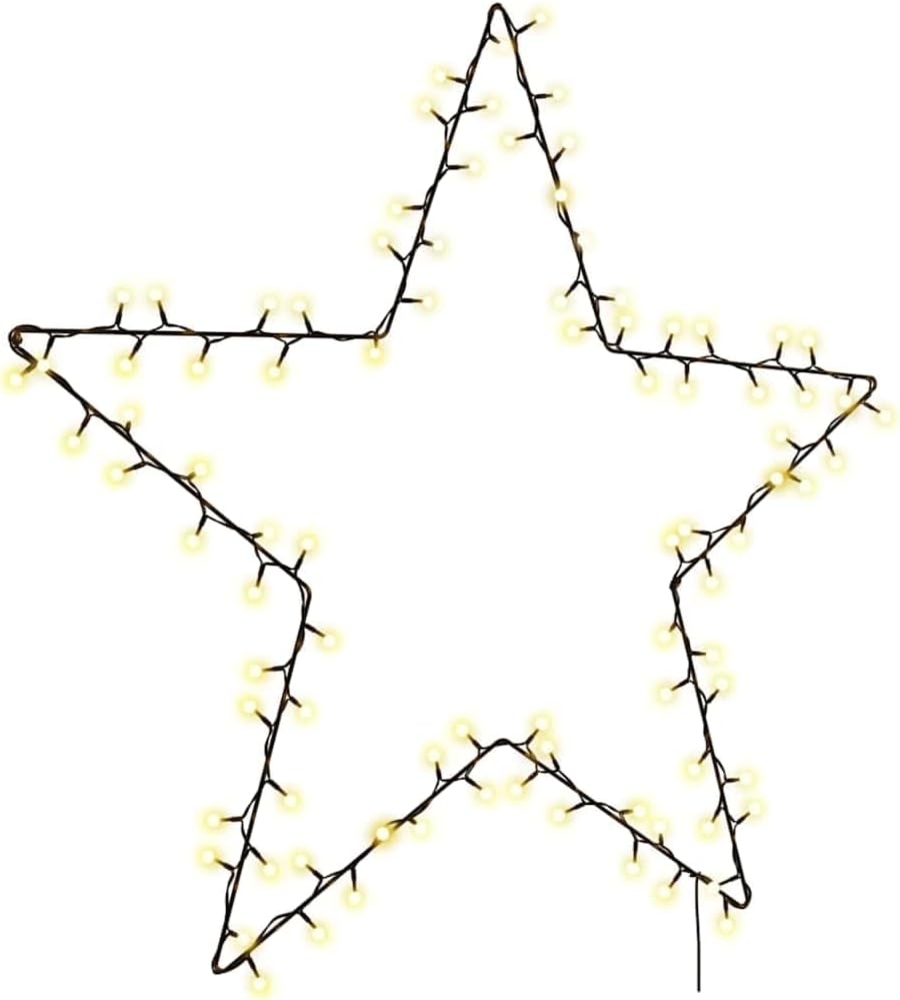 vidaXL Weihnachtsbeleuchtung Stern-Silhouette 115 LEDs Warmweiß 4019601 Bild 1