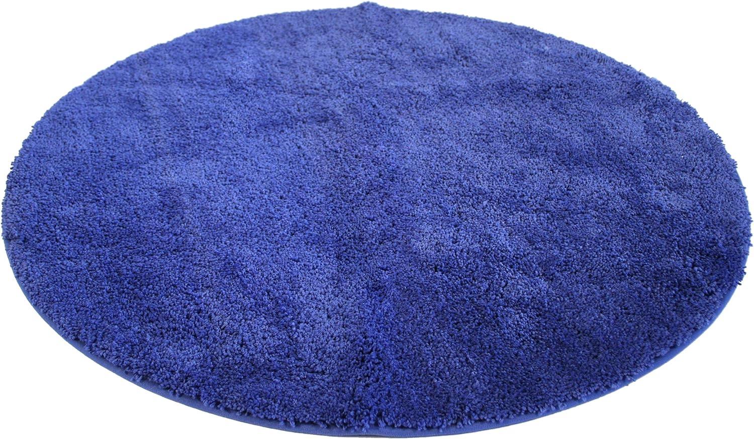 Kinzler J-10001/104 Royalblau Badematte, Mikrofaser, 90 cm rund Bild 1