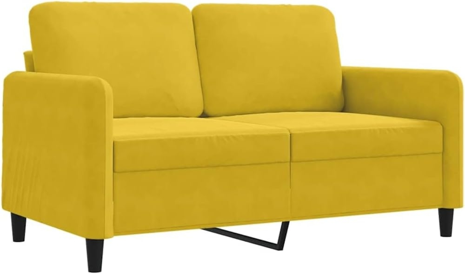 vidaXL 2-Sitzer-Sofa Gelb 120 cm Samt 359438 Bild 1