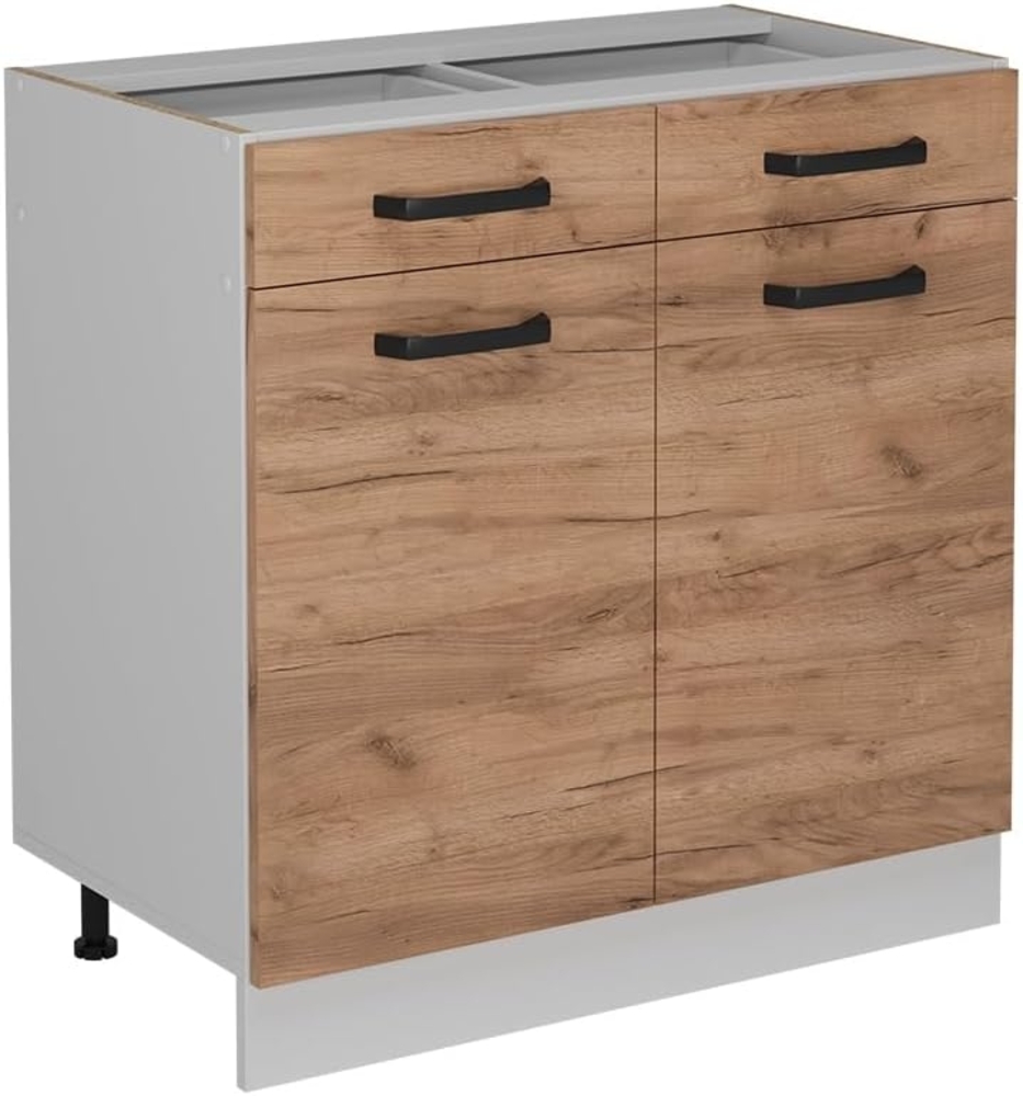 Vicco Küchenunterschrank R-Line, Goldkraft Eiche, 80 cm ohne Arbeitsplatte Bild 1