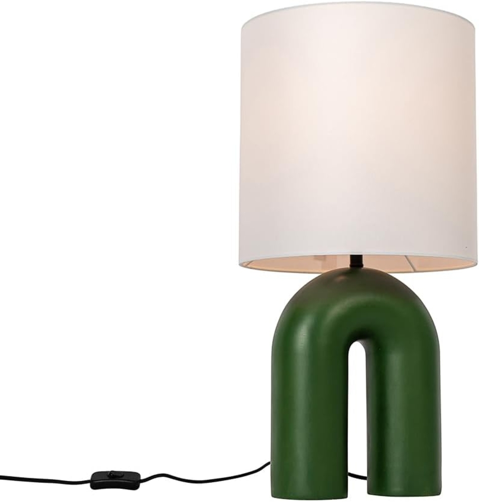 Qazqa Tischleuchte Lotti, ohne Leuchtmittel, E27, Grün, Design, Kunststoff, 1-flammig Bild 1