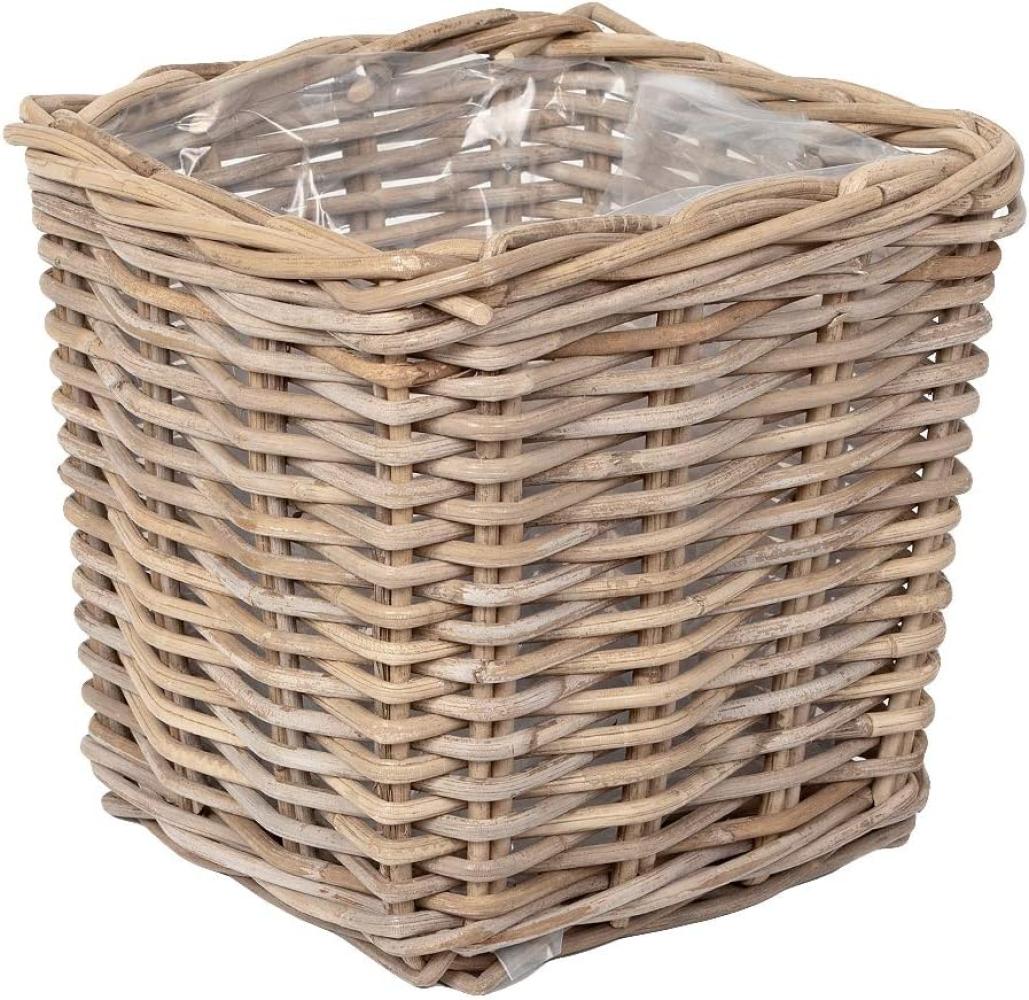 Pflanzkorb VERONA-Quadratisch ca. L25cm Rattan Blumenkasten Blumenkorb Übertopf Bild 1