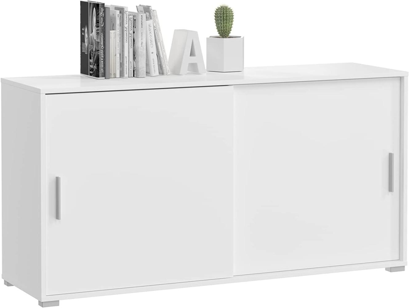 Schiebetürenschrank Mover in weiß 134x72 cm Bild 1
