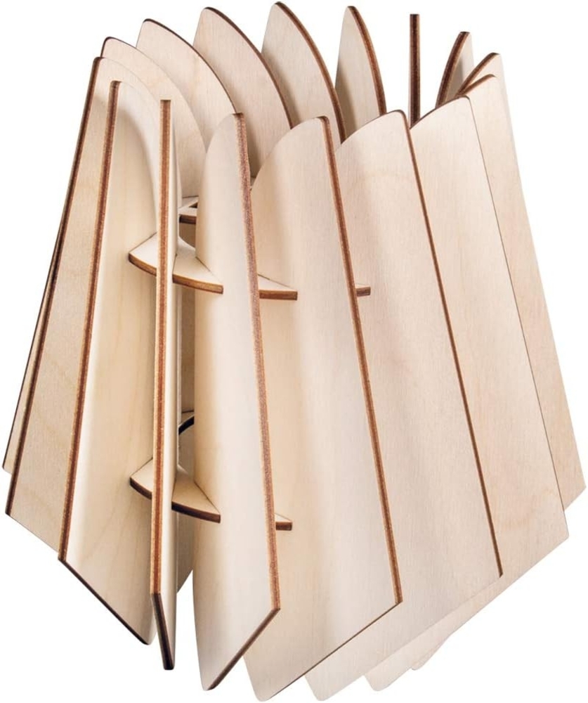 Holz Lamellenlampe Oslo, FSCMixCred, 18,5x18,5x20cm, 18-tlg, Box... Bild 1