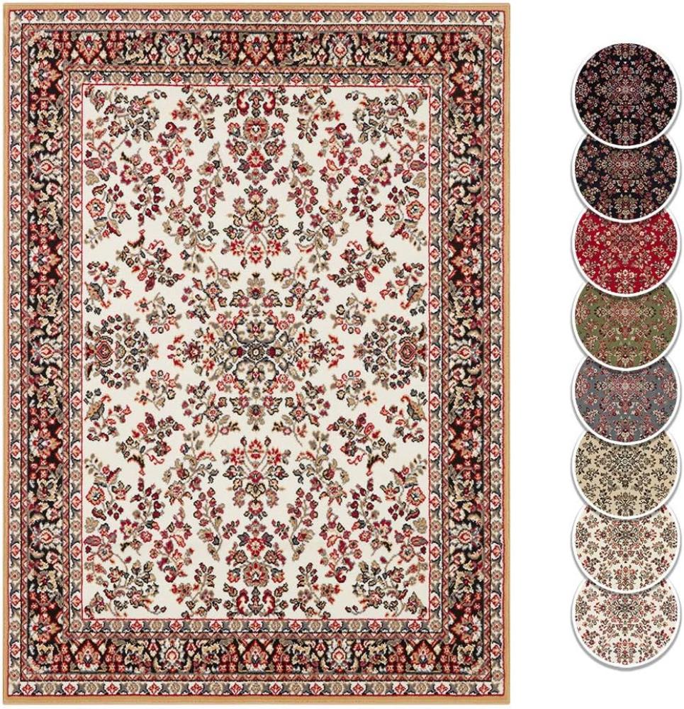 Kurzflor Orient Teppich Zabul - 160x220x0,8cm - senfgelb, creme Bild 1