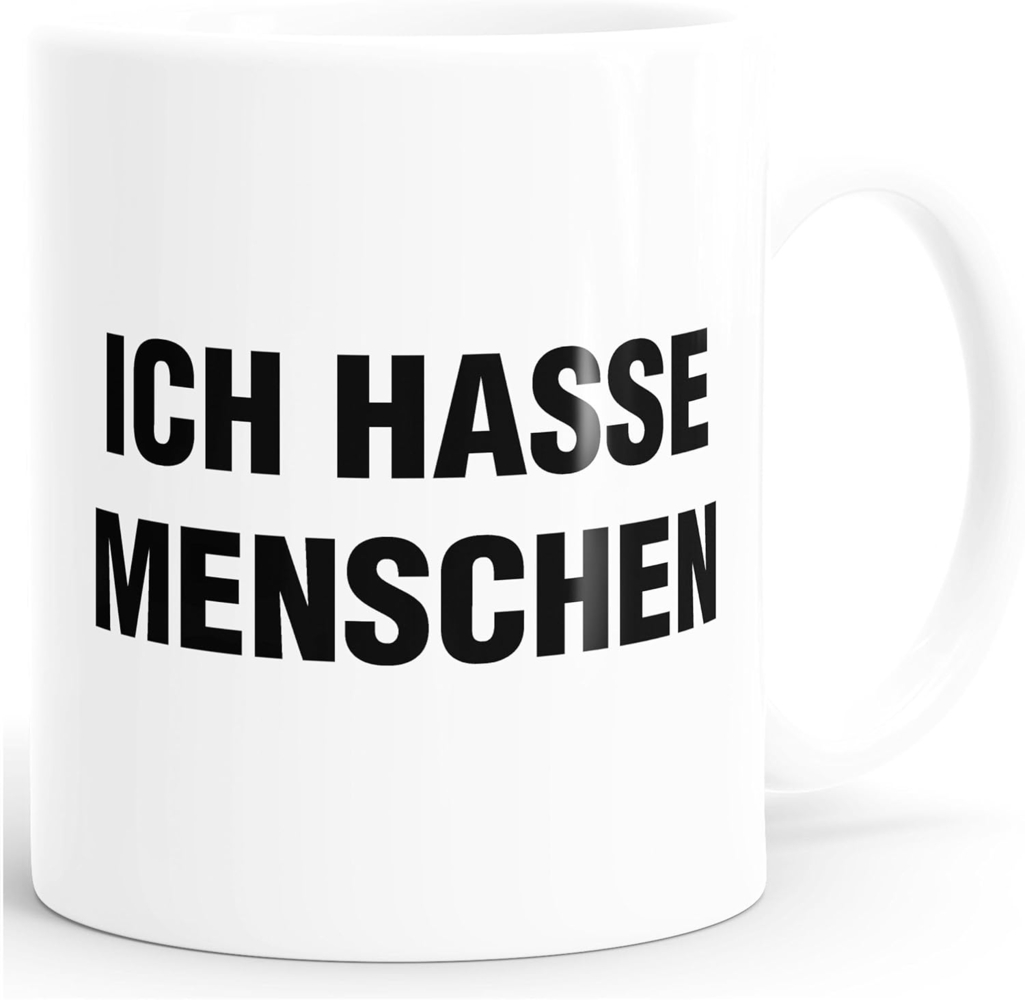 MoonWorks Tasse ''Ich hasse Menschen Spruch Kaffee-Tasse MoonWorks'' Bild 1