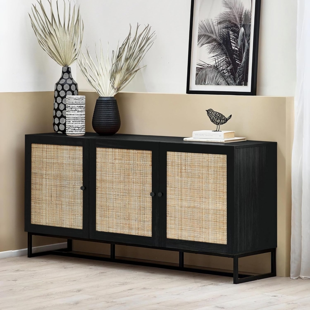 Julian Bowen Padstow Sideboard, Schwarz, Einheitsgröße Bild 1