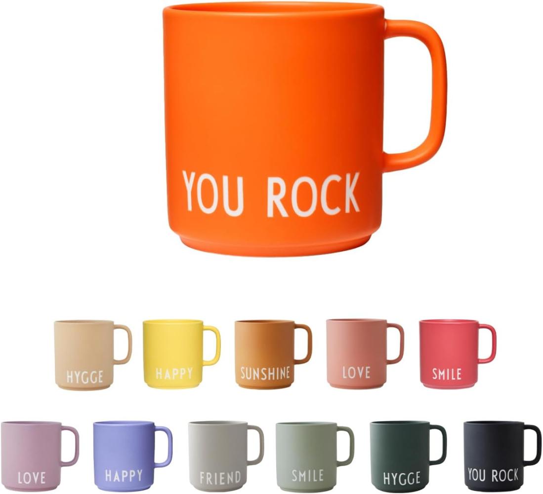 Design Letters Becher mit Henkel Favourite Cup You Rock Orange 10101008ORAYOUROCK Bild 1