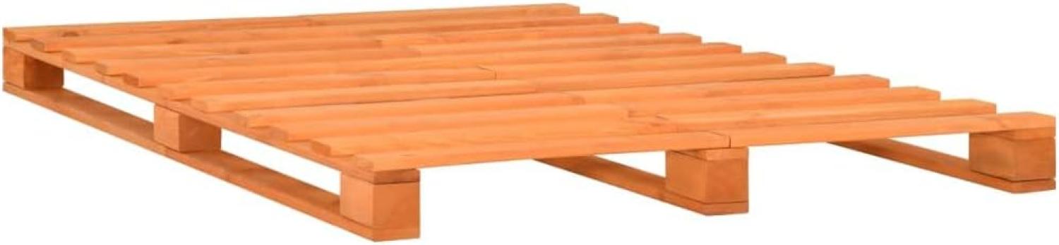 Palettenbett Braun Massivholz Kiefer 180×200 cm [285267] Bild 1