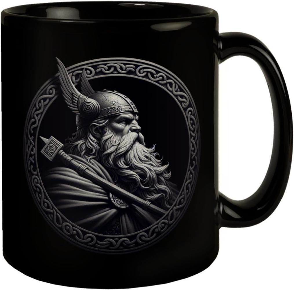 speecheese Tasse Odin Wikingergott Amulett Tasse schwarz in Schwarz Bild 1