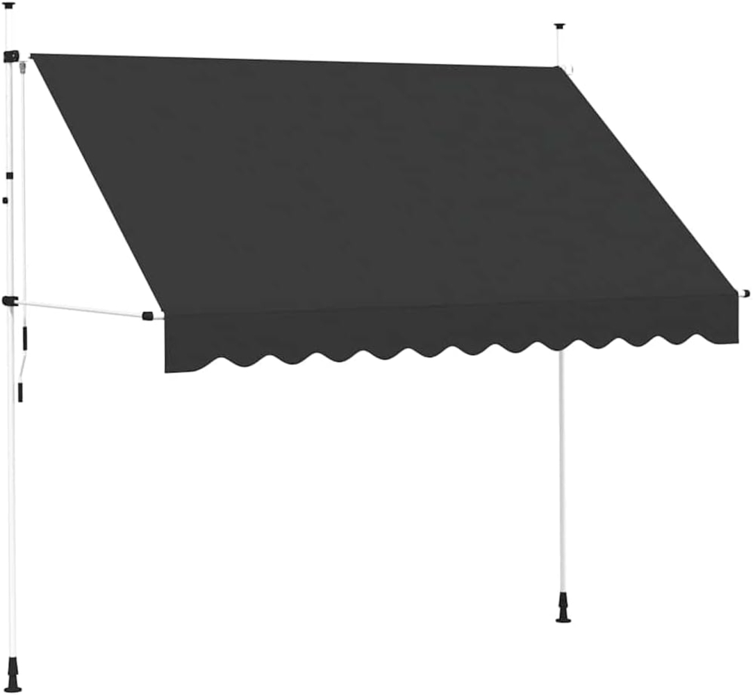 vidaXL Einziehbare Markise Handbetrieben 300 cm Anthrazit 143690 Bild 1