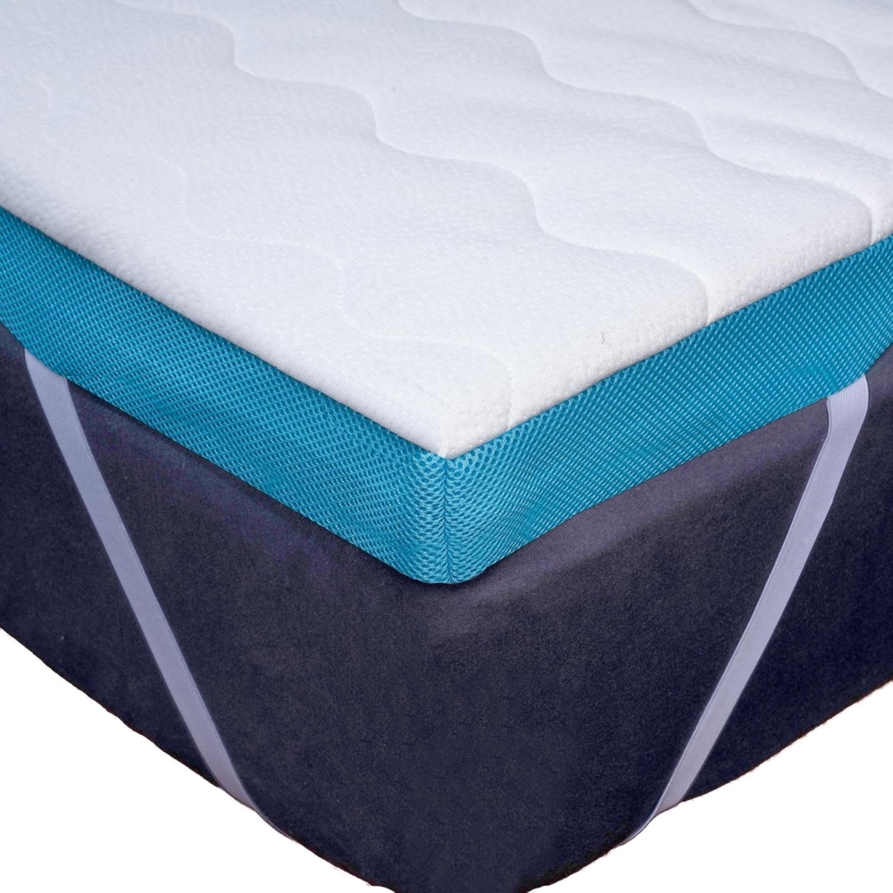 Komfortec Gel Topper 140x200 cm H3/H4, Matratzentopper für Boxspringbett, Oeko-TEX Zertifiziert, 7,5 cm Höhe, Aloe Vera Bezug Bild 1