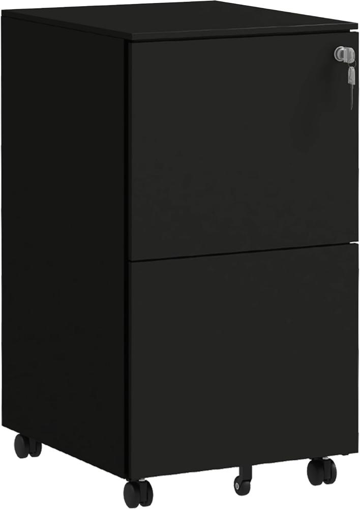 Vinsetto Rollcontainer Aktenschrank mit 2 Schubladen Druckschrank mit Rollen, (Büroschrank, 1 St, Bürocontainer), Stahl, 37 x 43,5 x 67,5 cm Bild 1