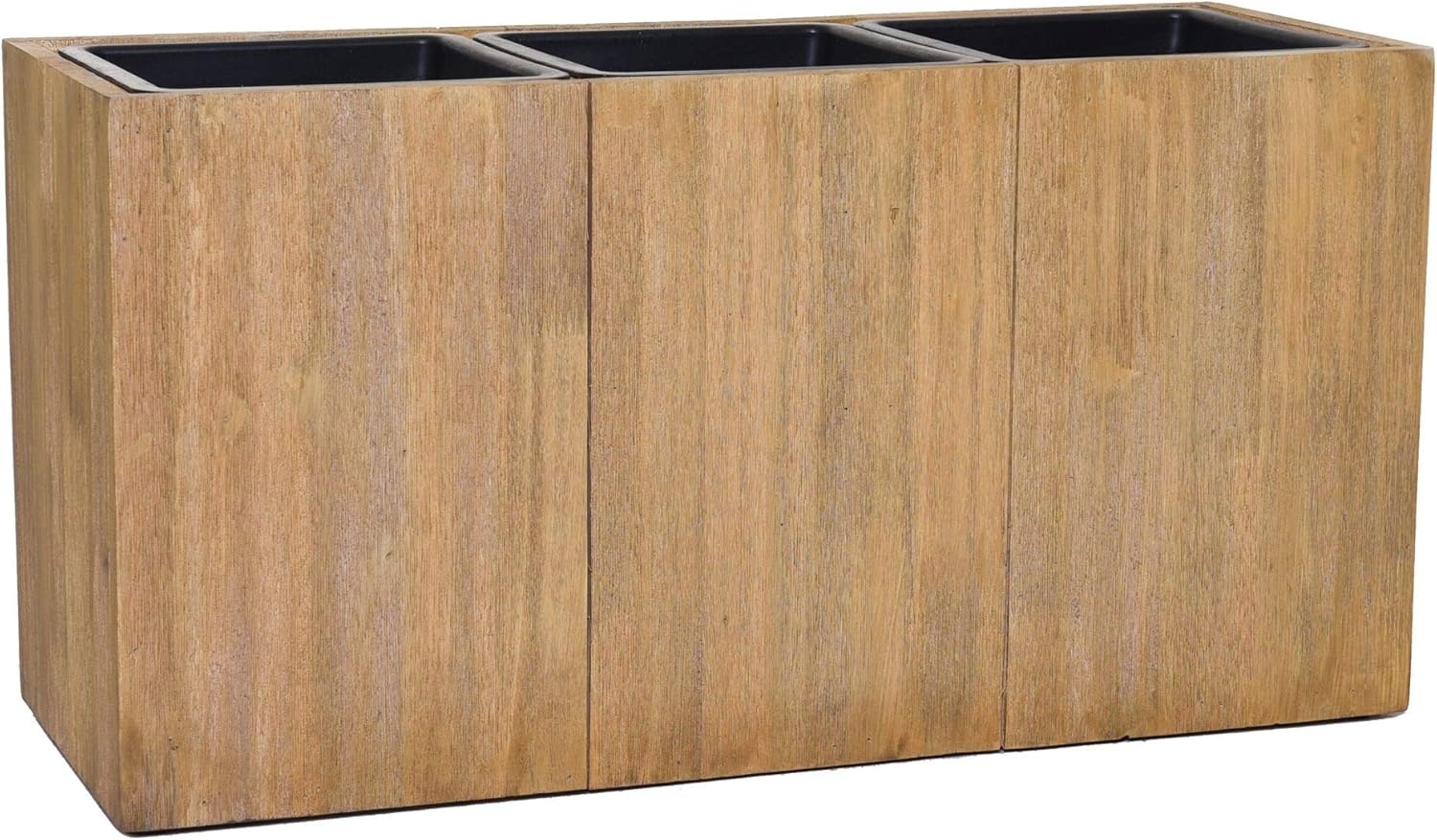 VIVANNO Pflanzkübel Pflanzkübel Pflanztrog Holz MAXI Braun - 64x25x35 cm Bild 1