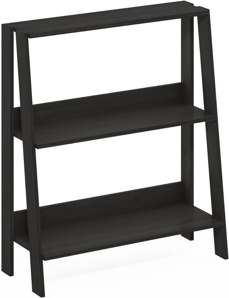 Furinno Ladder Leiter-Bücherregal, Ausstellungsregal, 3 Ebenen, Espresso Bild 1