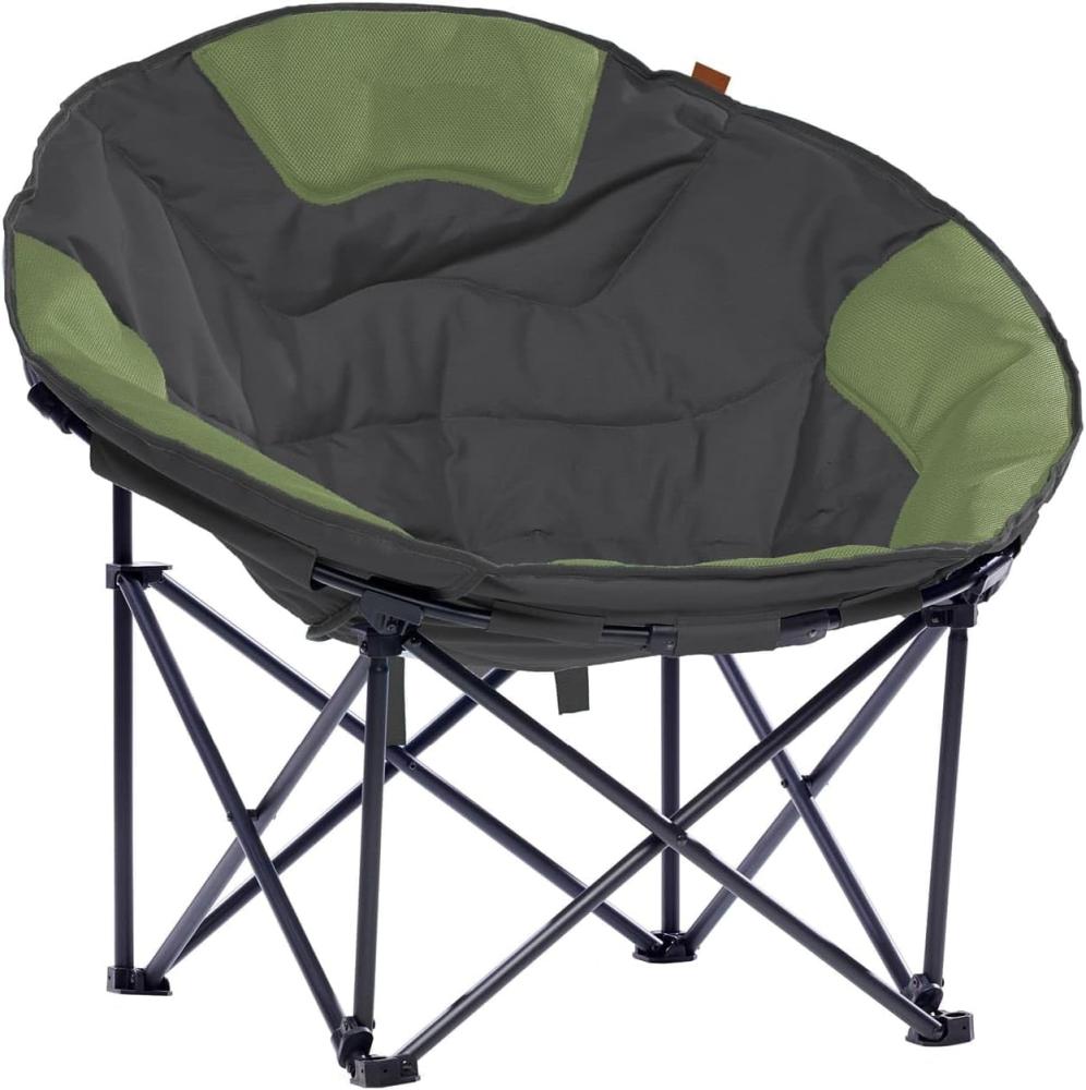 Skandika Campingstuhl Moonchair Deluxe XXL, Großer, bequemer Mondsessel, Gartenstuhl, gepolstert, klappbar, Tragegriff, Tragetasche, rund, Anti-Rutsch-Füße Bild 1