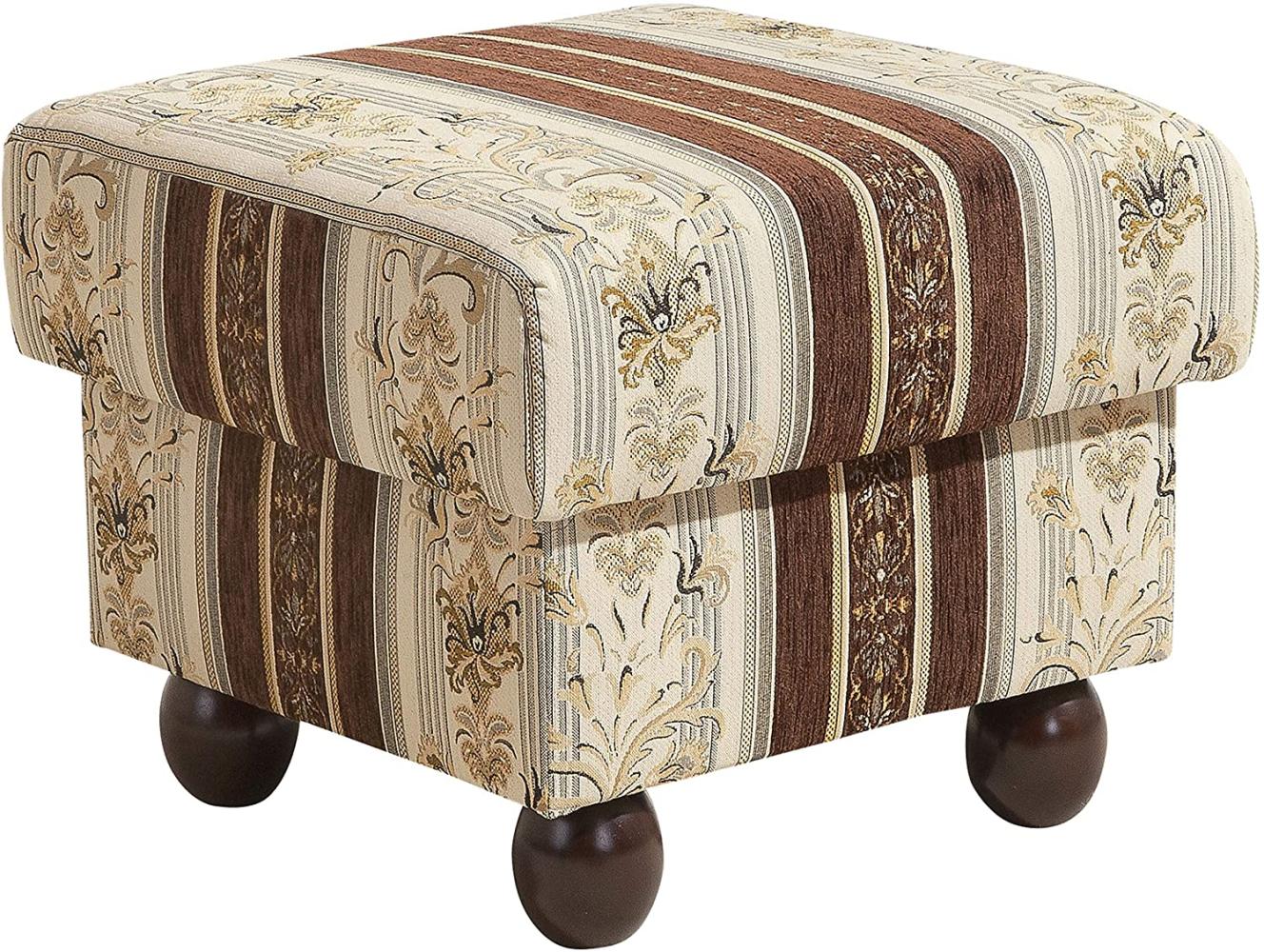 Monarch Hocker Chenille Braun Buche Nussbaumfarben Bild 1