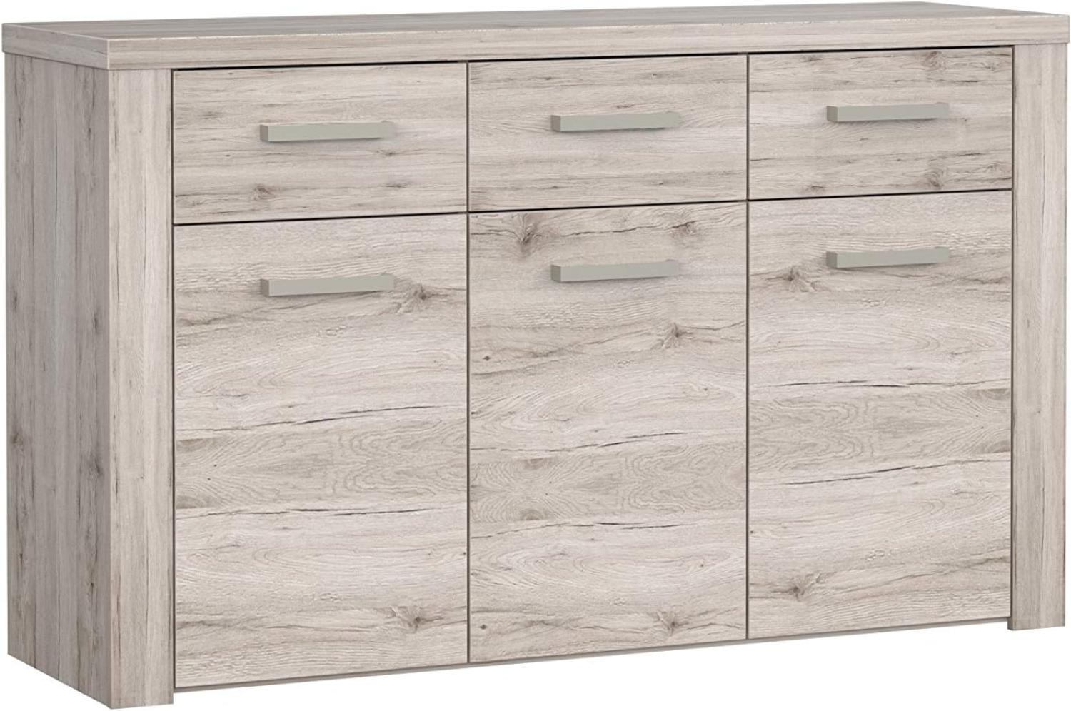 FORTE Portland Sideboard, Holzwerkstoff, Beige/Braun, 136 x 83,1 x 41,3 cm Bild 1