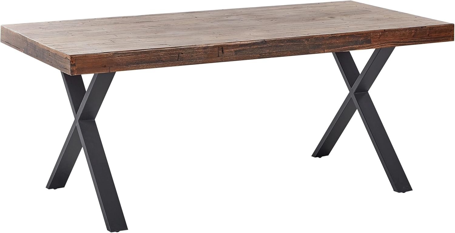 Esstisch CLIFTON Dunkelbraun 180 cm 90 cm Kiefernholz Bild 1