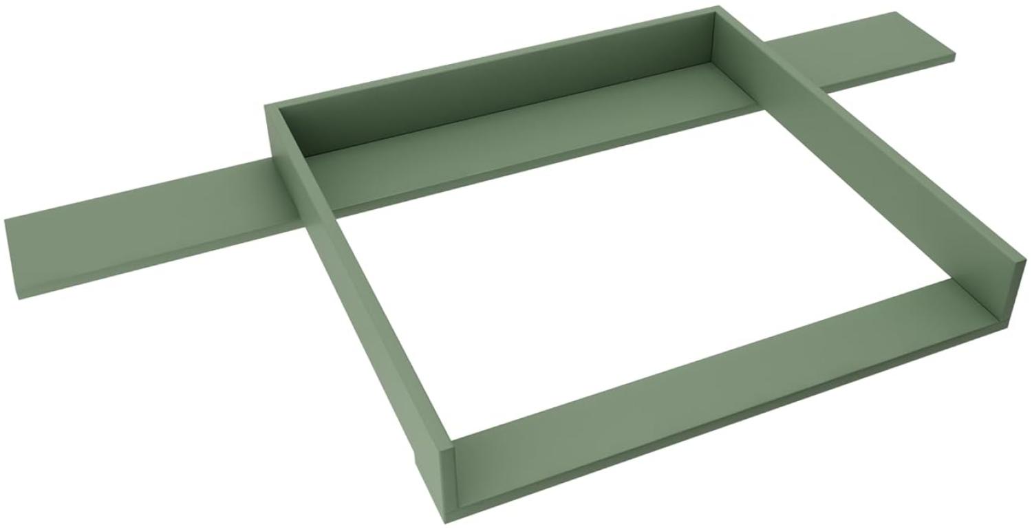 REGALIK Wickelaufsatz für Hemnes Kommode mit 8 Schubladen IKEA 78x80 cm - Abnehmbar Wickeltischaufsatz für Kommode in Grün - Abgeschlossen mit ABS Material 1mm Bild 1