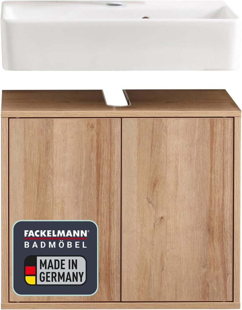 Fackelmann FINN Badmöbelset 2-teilig, 60 cm breit, Braun hell Bild 1