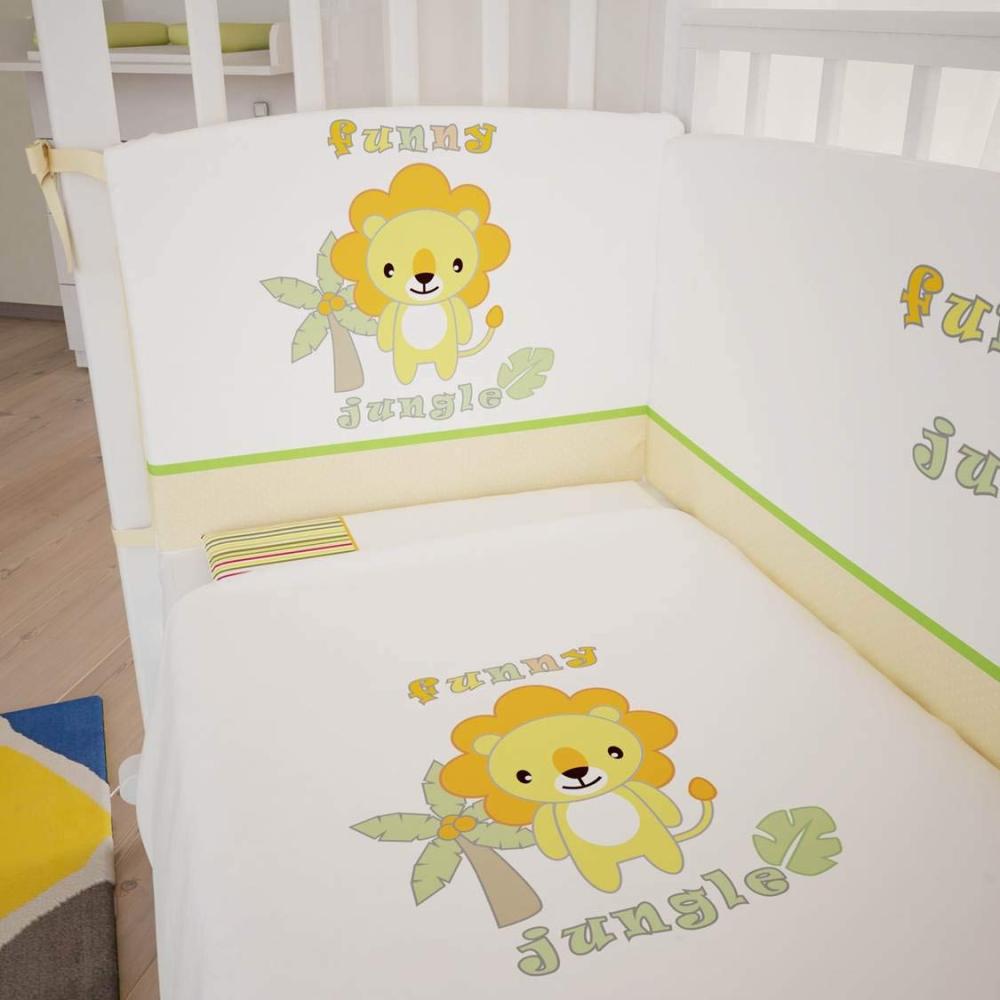 Polini Kids 3-tlg Baby-Bettwäschenset 'Funny Jungle' 120x60 Bild 1