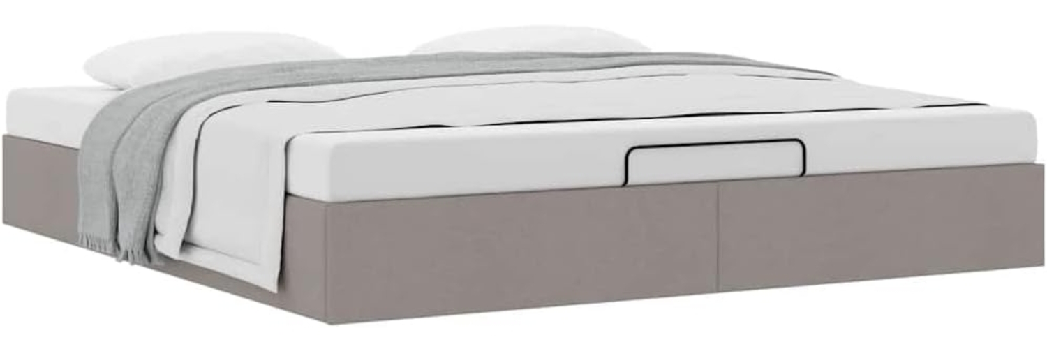 Ottoman-Bett ohne Matratze Taupe 160x200 cm Stoff 3310893 Bild 1