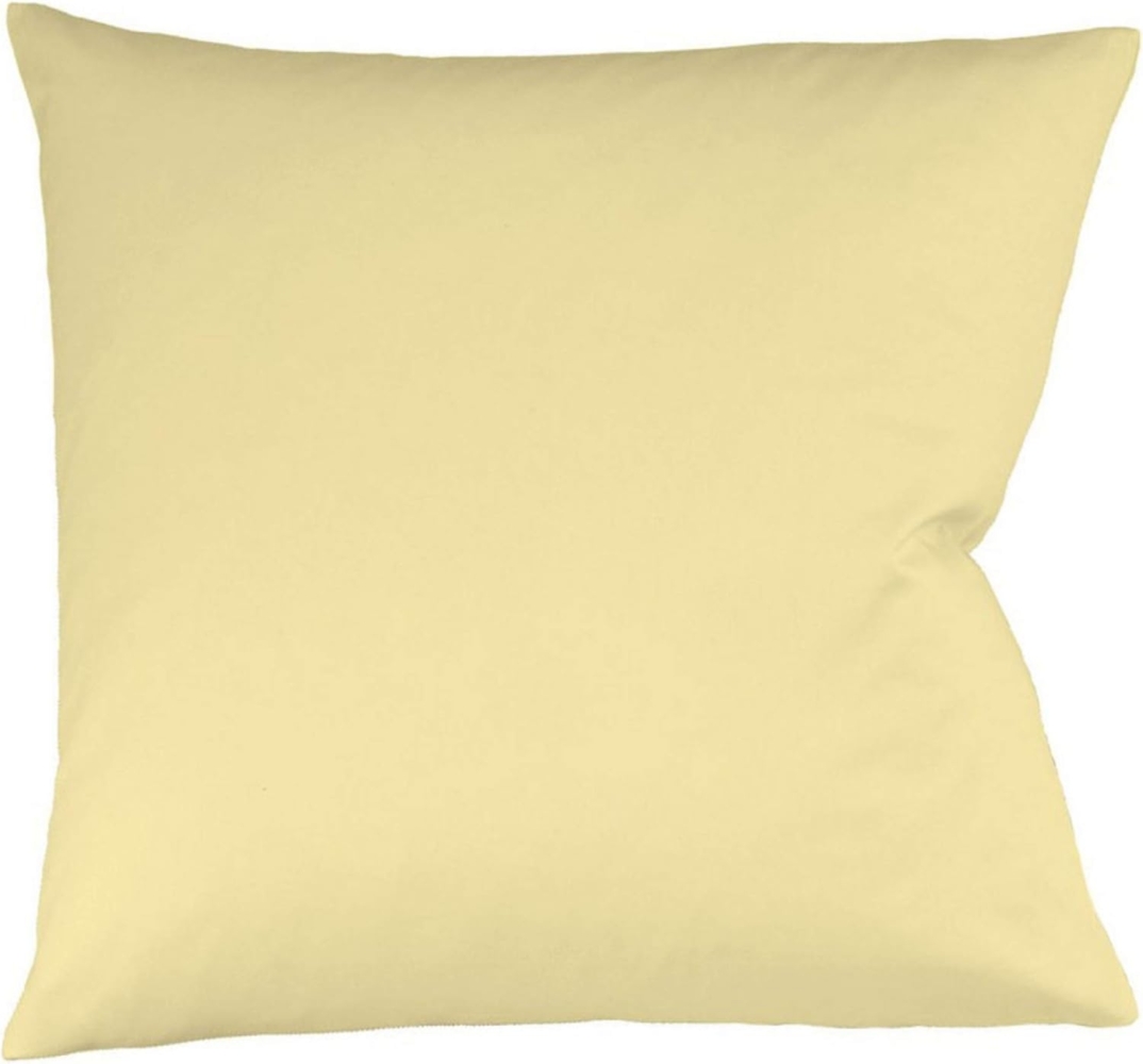 Fleuresse Mako-Satin-Kissenbezug uni colours Farbe vanille 0215 35 x 40 cm Bild 1