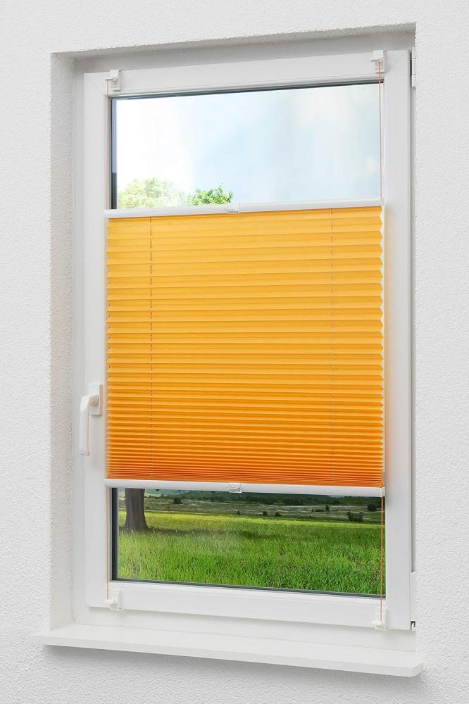 LYSEL® Plissee Klemmen Orange, blickdicht, HxB 130x60cm Bild 1