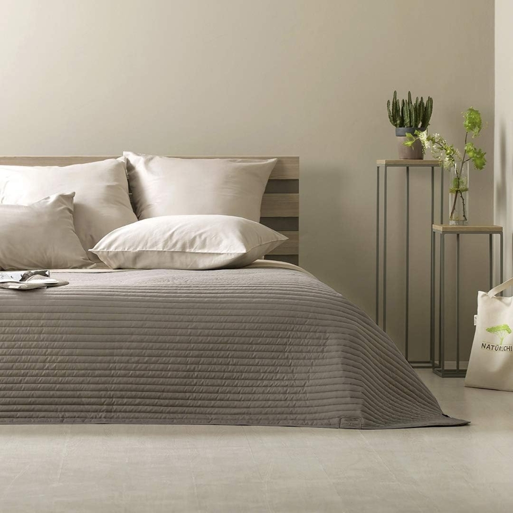 SEI Design Bettüberwurf Living Trend - Wendedecke gesteppt - Taupe, Wendedecke Bettüberwurf Bild 1