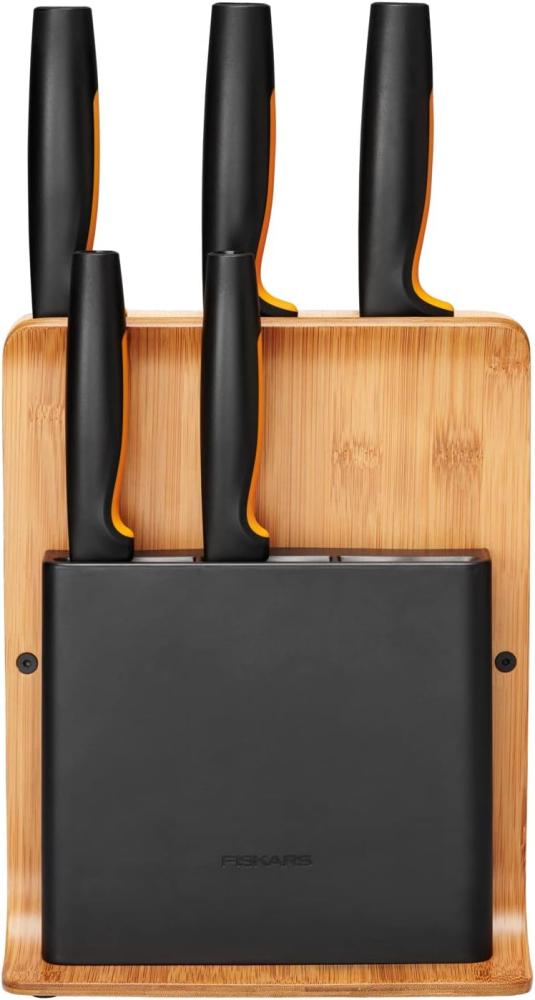 Fiskars Functional Form Bamboo knife block 5 knives Bild 1