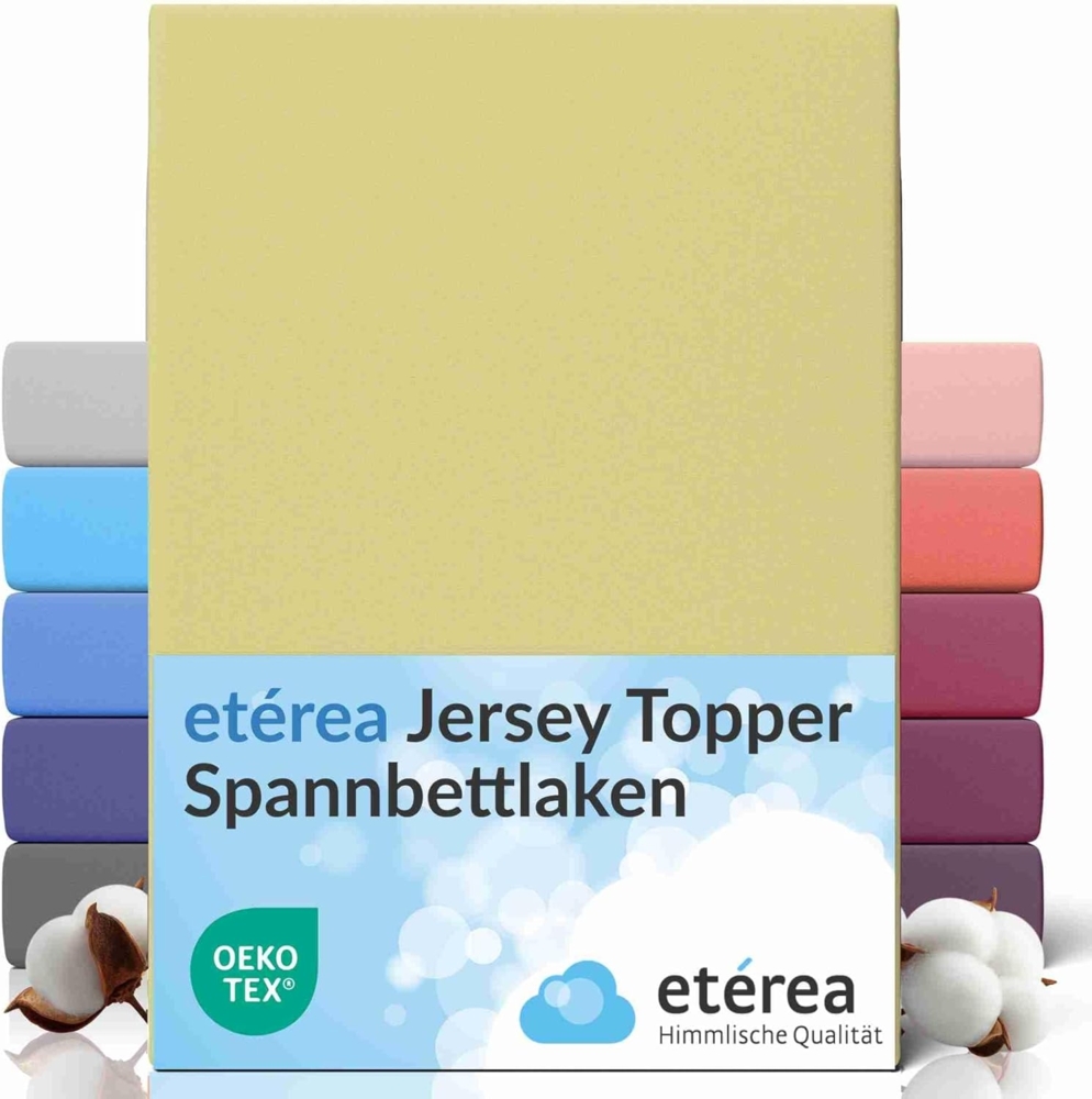 etérea Jersey Topper Spannbettlaken Spannbetttuch Lind 180x200 - 200x200 cm Bild 1