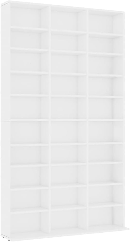 vidaXL CD-Schrank Weiß 102x16x177,5 cm Holzwerkstoff 801778 Bild 1