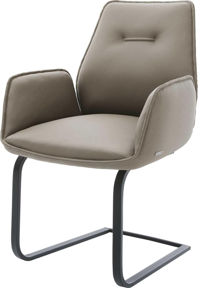 Freischwinger Zoa-Flex Echt-Leder Schlamm Freischwinger flach Schwarz Taschenfederkern Bild 1