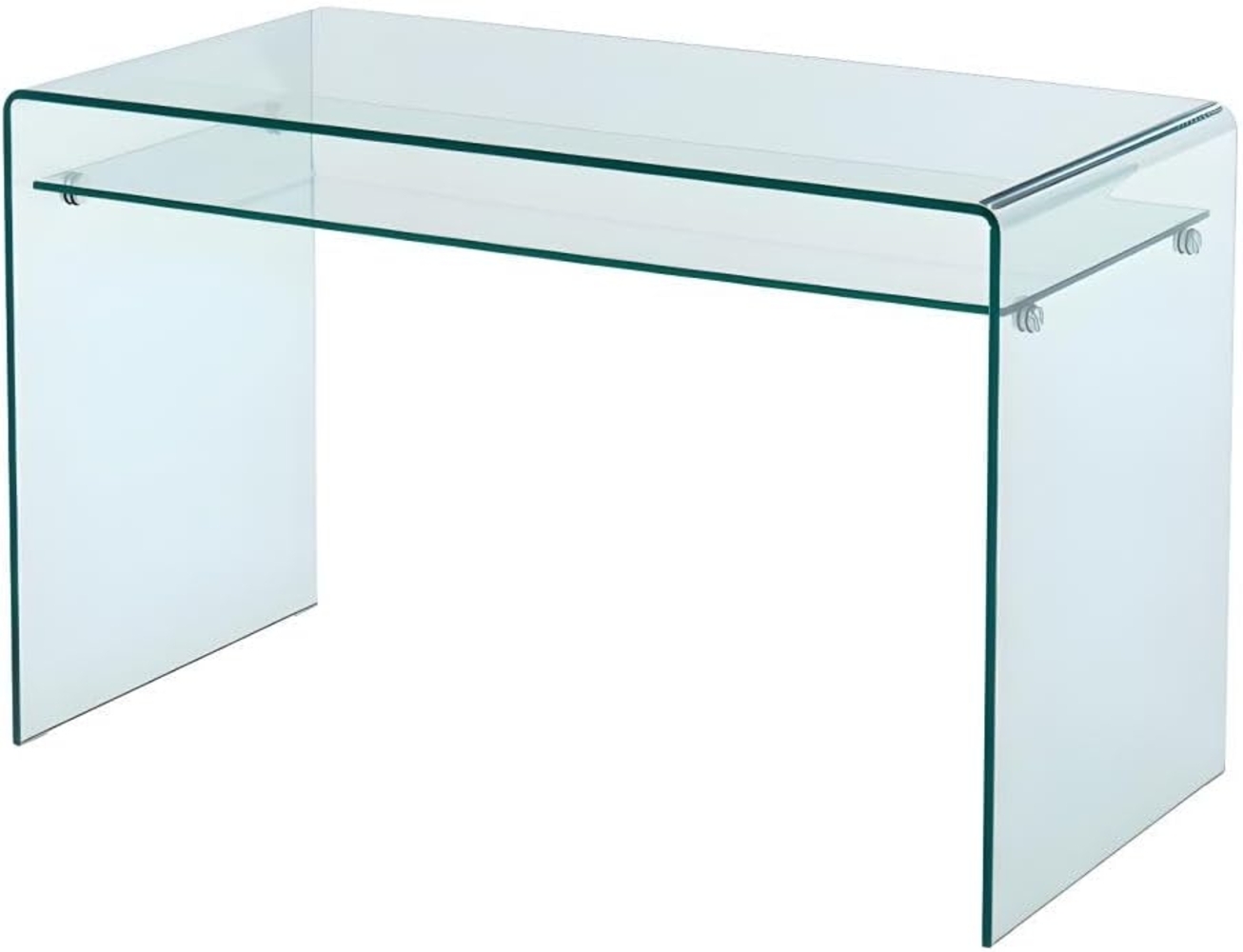 Vente-unique - Schreibtisch mit 1 Ablage - Glas - STILEOS Bild 1