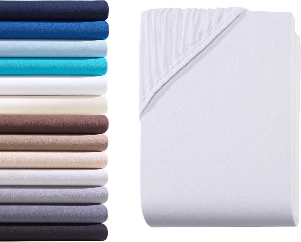 Hometex Premium Textiles Spannbettlaken Boxspringbett Spannbettlaken für hohe Matratzen, Jersey, Gummizug: rundum, Premium Qualität 160 g/m² feinster Baumwolle Bild 1