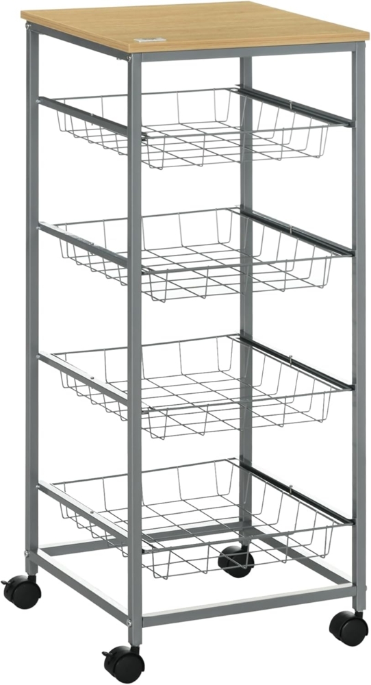 HOMCOM Servierwagen Küchenrollwagen Bild 1