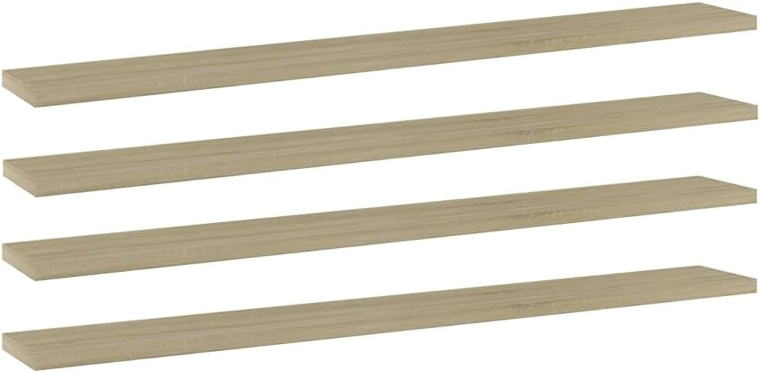 vidaXL Bücherregal-Bretter 4 Stk. Sonoma-Eiche 80 x 10 x 1,5 cm Bild 1