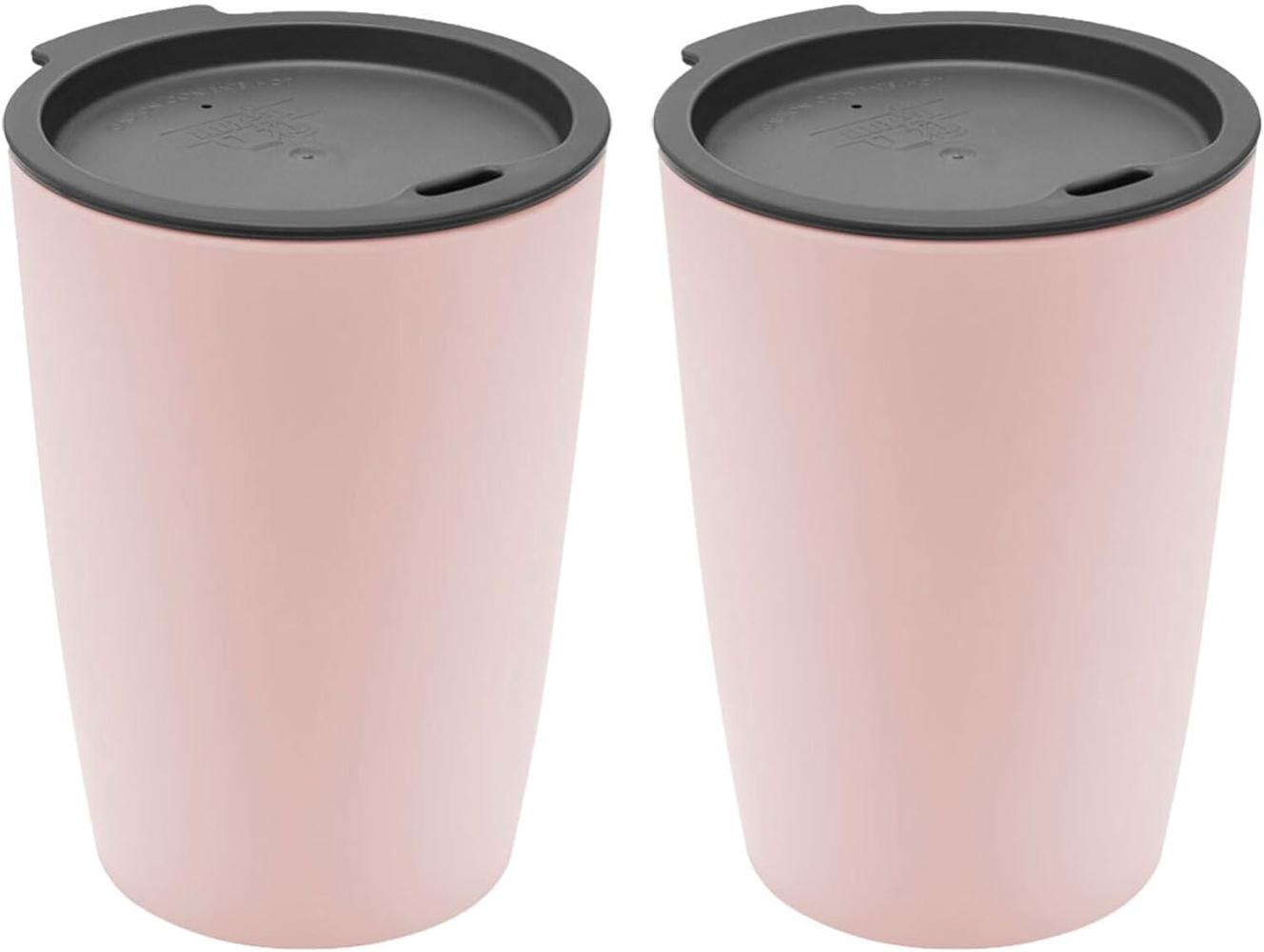 Magu 2er Set Natur-Design Trinkbecher Coffee to Go Rosa ca. 310 ml 140465 Bild 1