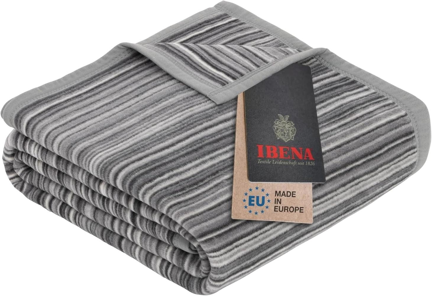 Wohndecke Jacquard Decke Malang, IBENA, mit filigranen Streifen Bild 1