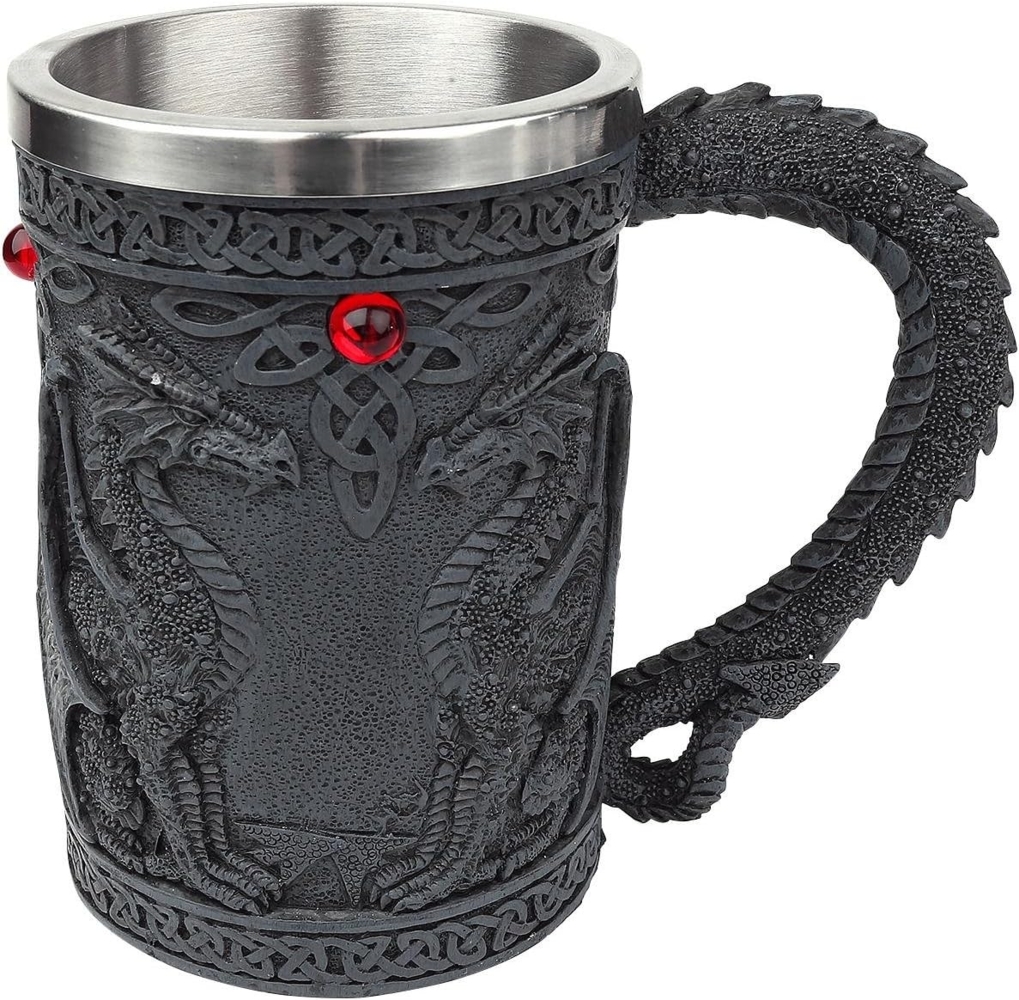 Nemesis Now Black Wing Bierkrug, 18 cm, Schwarz Bild 1