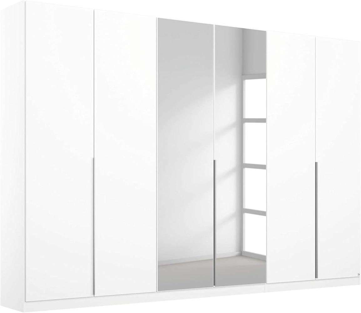 Rauch Möbel Alabama Schrank Kleiderschrank Weiss mit Spiegel, 6-türig, Inklusive Zubehörpaket Superior, 3 Kleiderstangen, 6 Einlegeböden, 3 Schubkästen, 1 Wäscheeinteilung, BxHxT 271x229x54 cm Bild 1