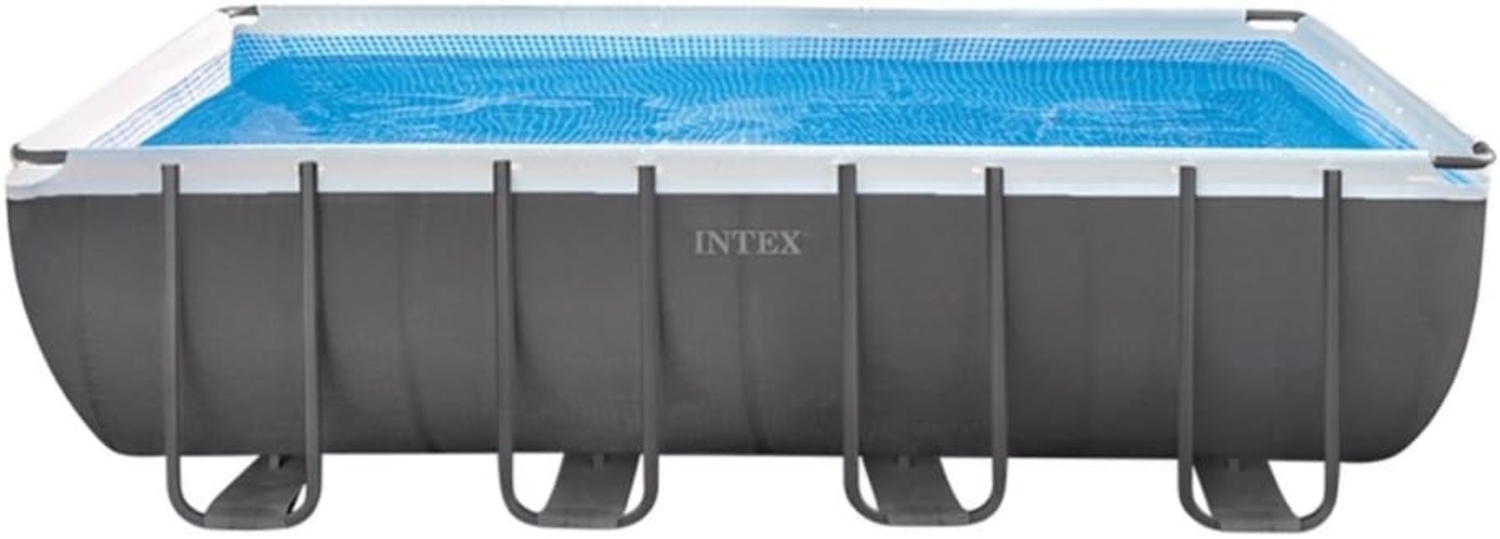 Intex Pool Ultra Frame rechteckig, mit Sandfilterpumpe, Doppelleiter Bild 1