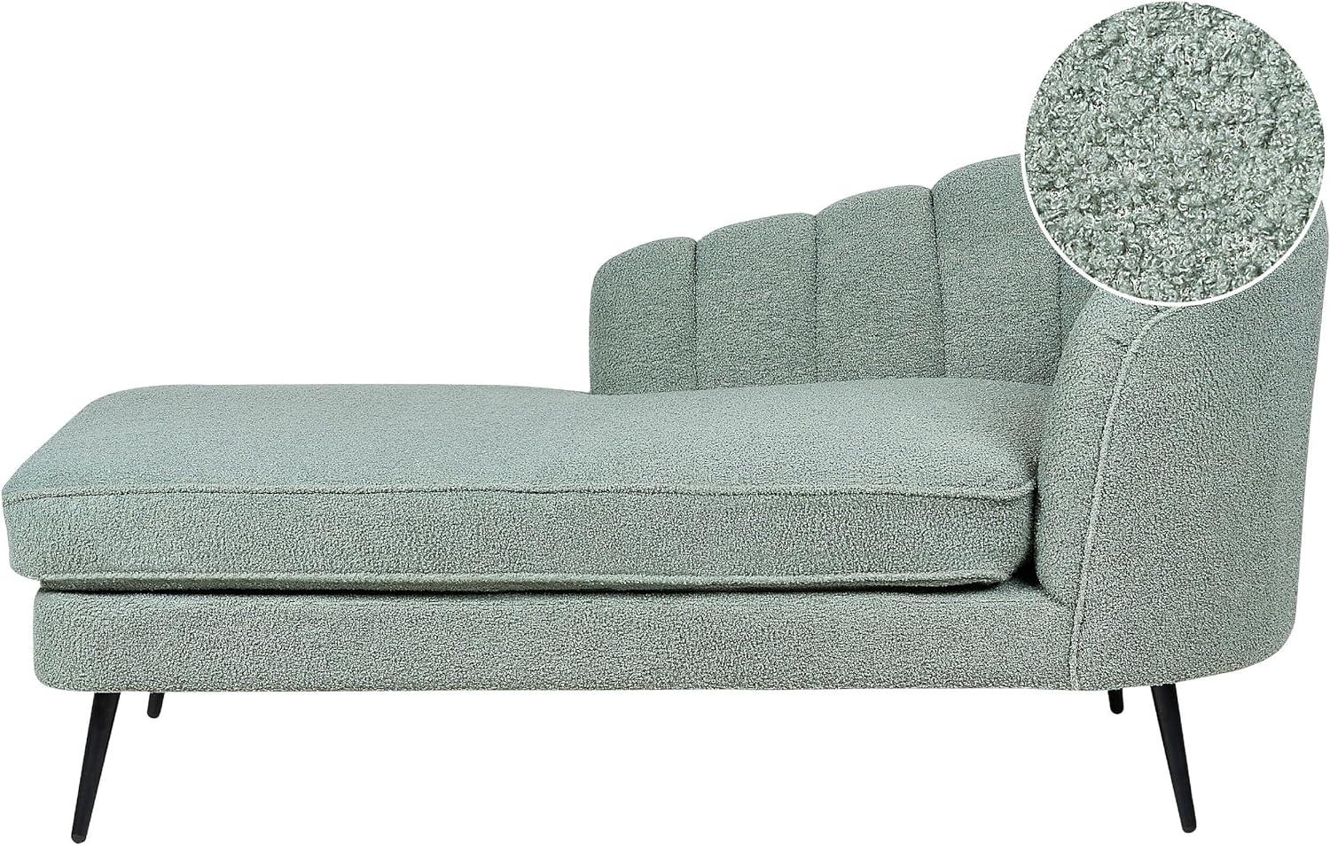 Chaiselongue Bouclé grün rechtsseitig ALLIER Bild 1