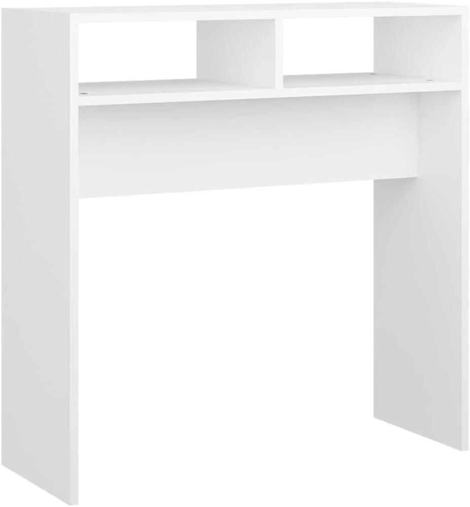 vidaXL Konsolentisch Weiß 78x30x80 cm Holzwerkstoff 808296 Bild 1