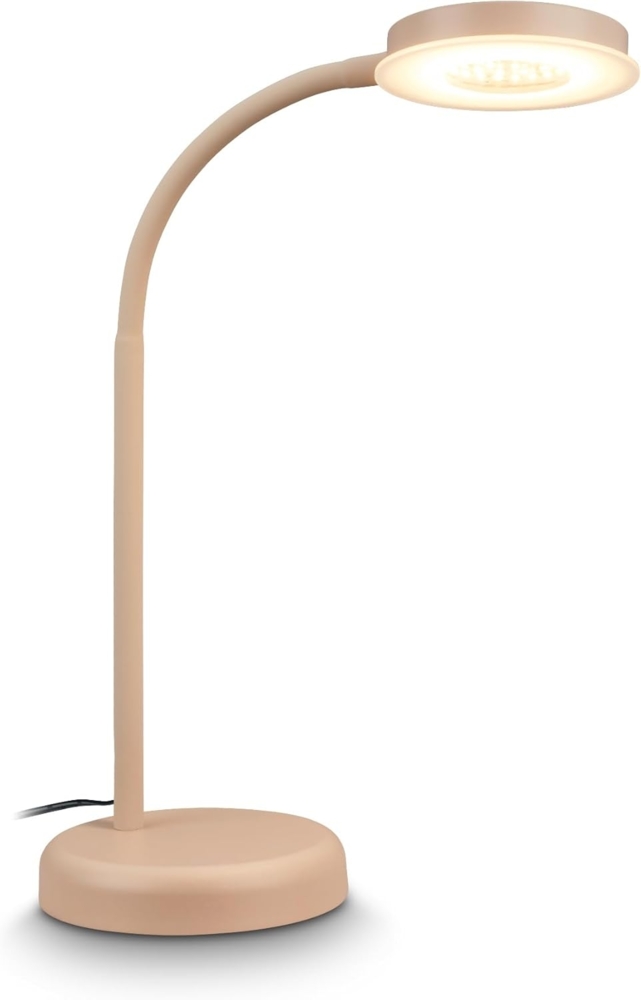 BRILONER - LED Schreibtischlampe mit Touch, dimmbar in Stufen, schwenkbar, Tischlampe, Lampe, Nachttischlampe, Tischleuchte, Home Office, Bürolampe, Leselicht, 32,5 x 13 x 40 cm, Beige Bild 1